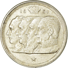 Coin, Belgium, 100 Francs, 100 Frank, 1951, EF(40-45), Silver, KM:139.1