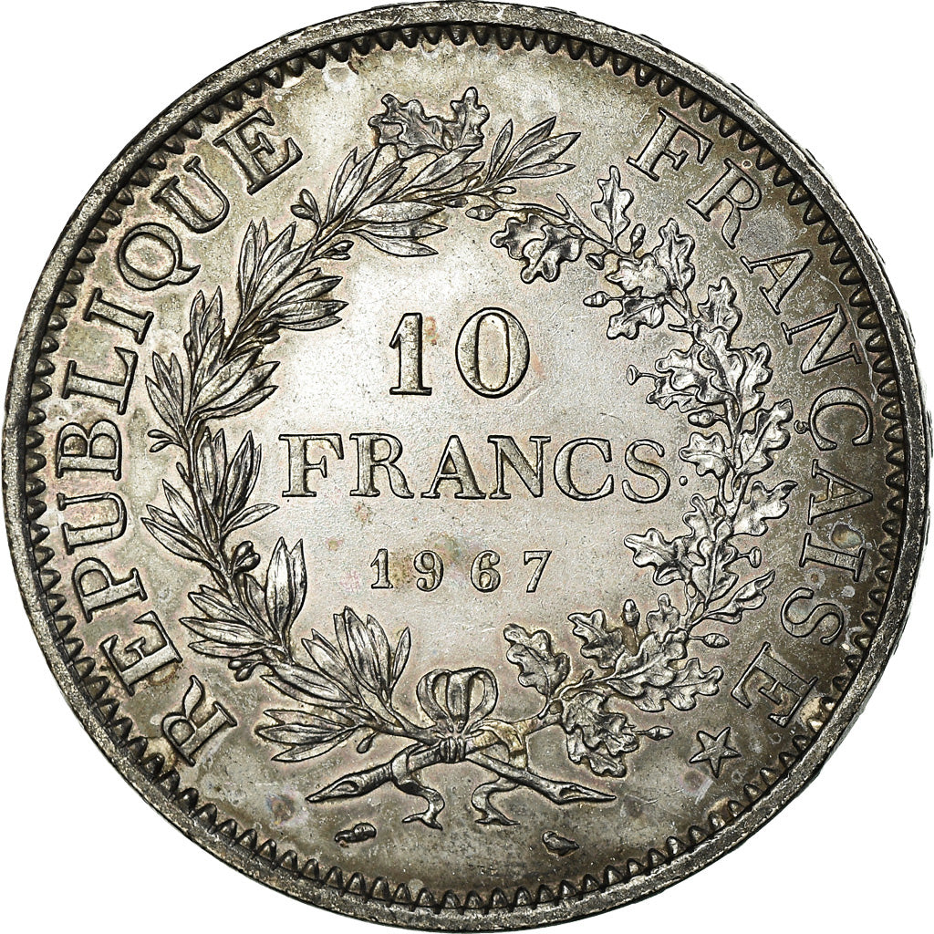 Coin, France, Hercule, 10 Francs, 1967, Paris, AU(55-58), Silver, KM:932