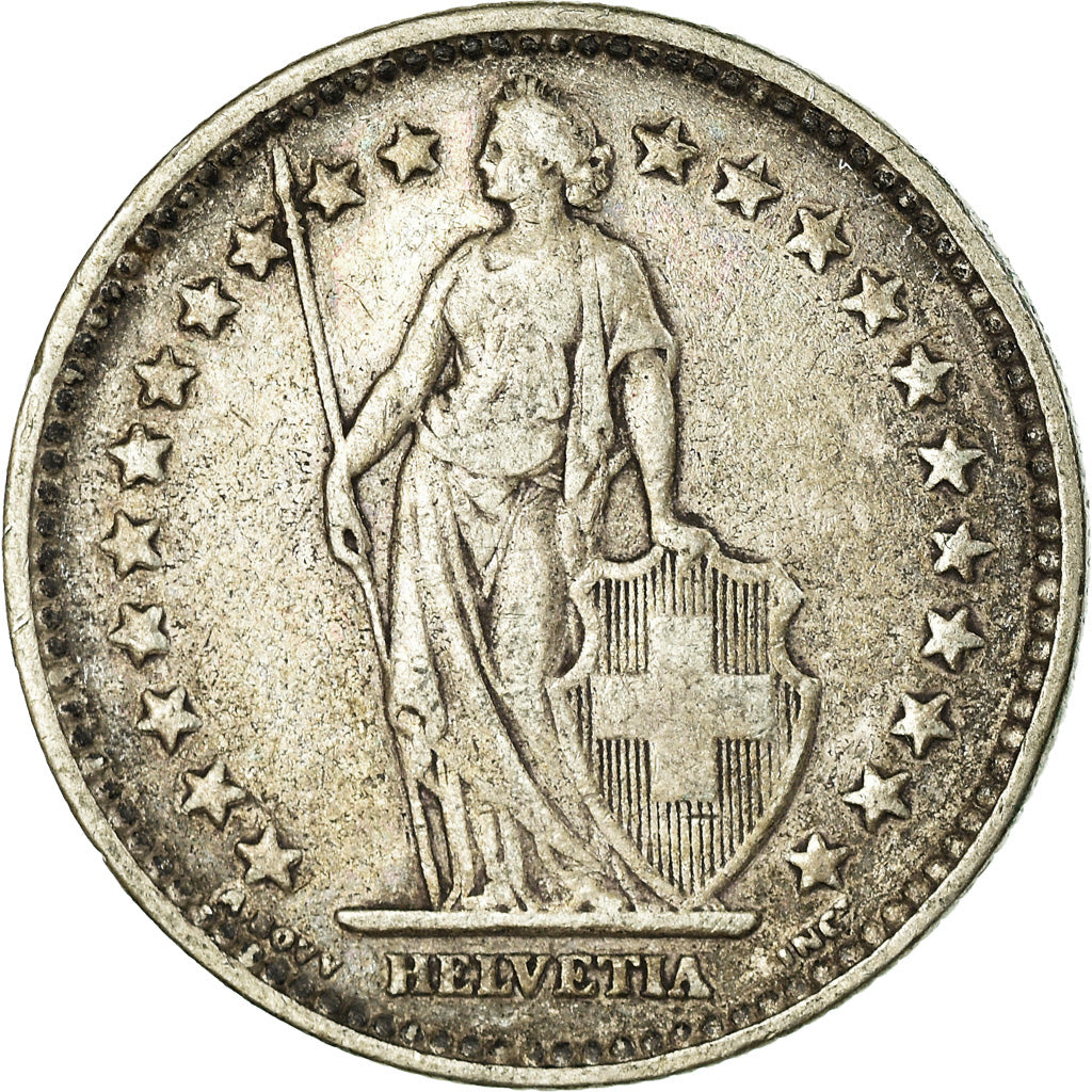 Coin, Switzerland, 2 Francs, 1921, Bern, VF(30-35), Silver, KM:21