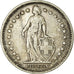 Coin, Switzerland, 2 Francs, 1921, Bern, VF(30-35), Silver, KM:21