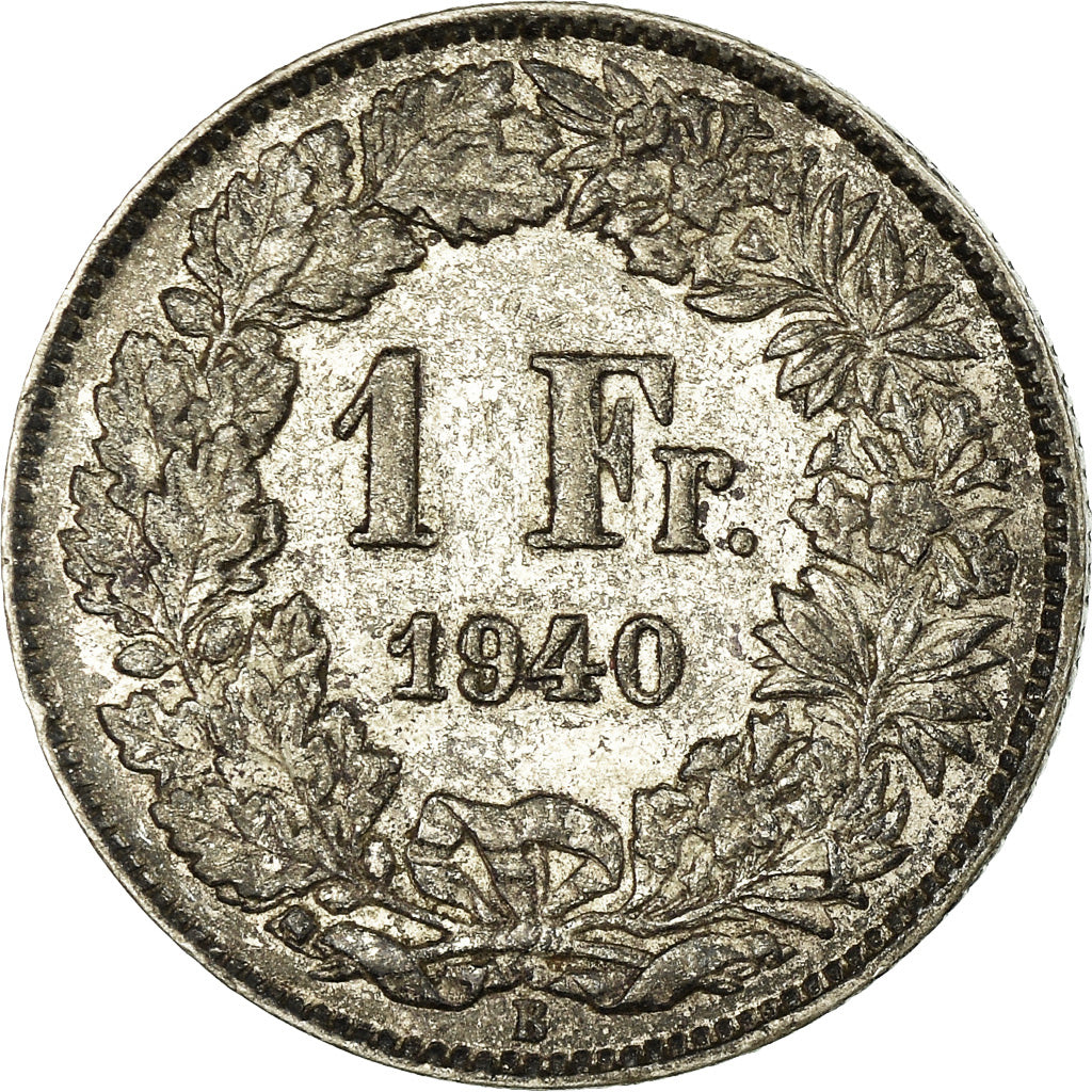 Coin, Switzerland, Franc, 1940, Bern, VF(30-35), Silver, KM:24