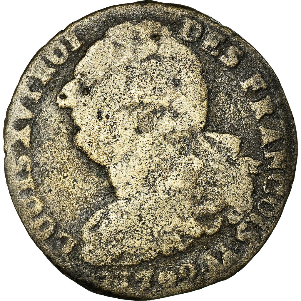 Moneta, Francja, Louis XVI, 2 sols françois, 2 Sols, 1792, Metz, Contemporary