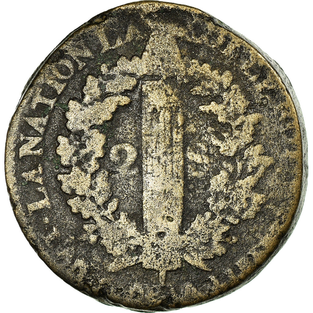 Moneta, Francja, Louis XVI, 2 sols françois, 2 Sols, 1792, Metz, Contemporary