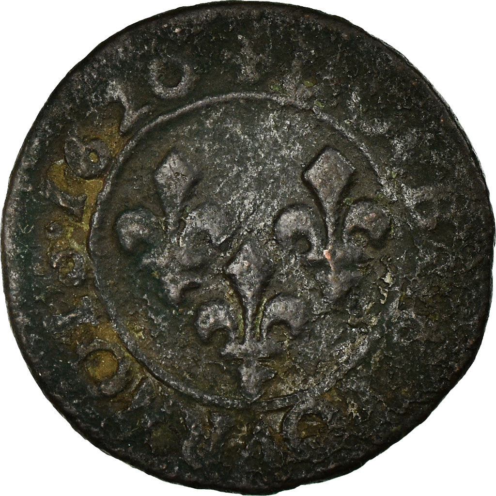 Munten, Frankrijk, Louis XIII, Double tournois, buste enfantin, Double Tournois