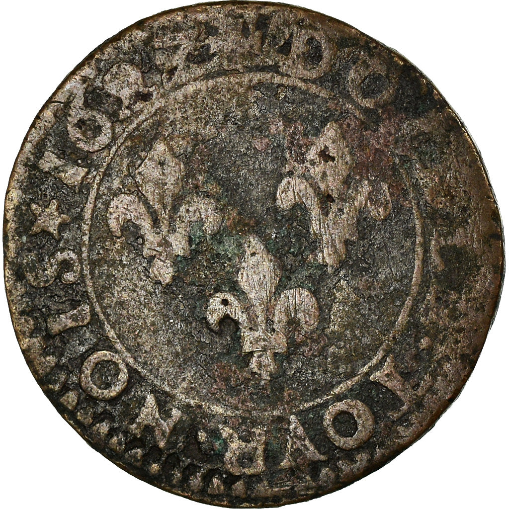 Monnaie, France, Louis XIII, Double tournois, buste juvénile, Double Tournois
