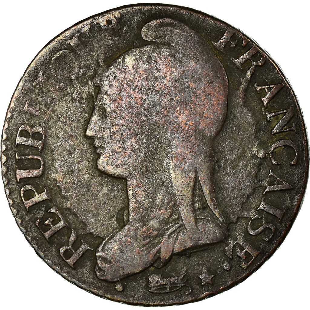 Coin, France, Dupré, 5 Centimes, 1799, Paris, VF(20-25), Bronze, KM:640.1