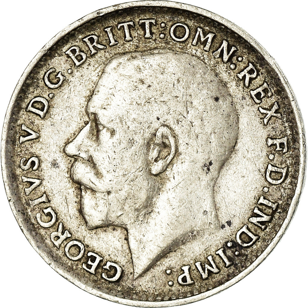 Coin, Great Britain, George V, 3 Pence, 1917, AU(50-53), Silver, KM:813