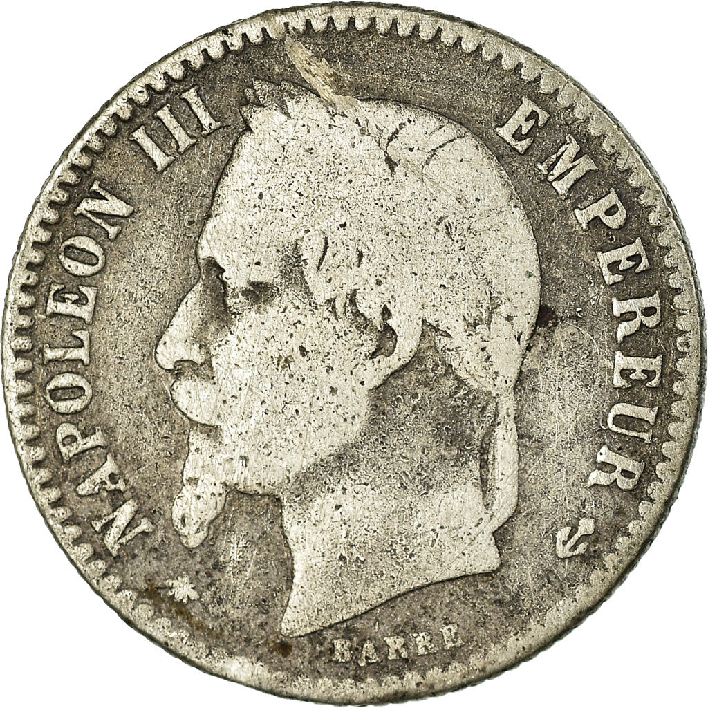 Monnaie, France, Napoleon III, Napoléon III, 50 Centimes, 1866, Paris, B+