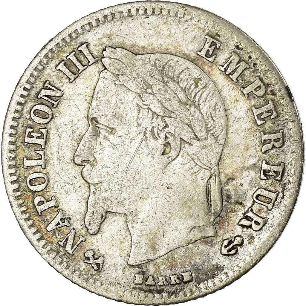 Moneda, Francia, Napoleon III, Napoléon III, 20 Centimes, 1866, Bordeaux, MBC