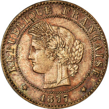Coin, France, Cérès, Centime, 1877, Paris, AU(55-58), Bronze, KM:826.1