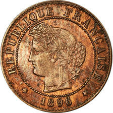 Coin, France, Cérès, Centime, 1896, Paris, AU(55-58), Bronze, KM:826.1