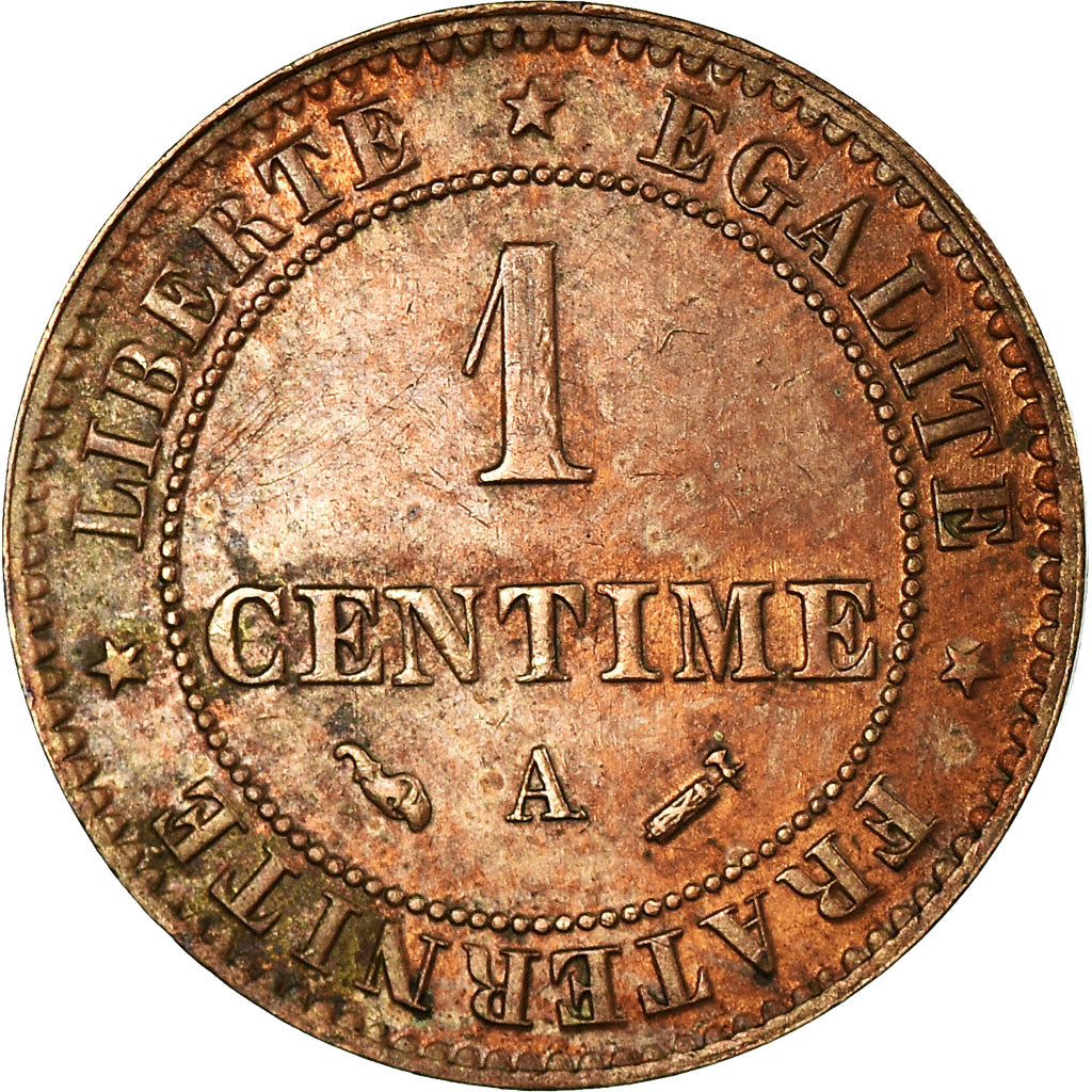 Coin, France, Cérès, Centime, 1896, Paris, AU(55-58), Bronze, KM:826.1