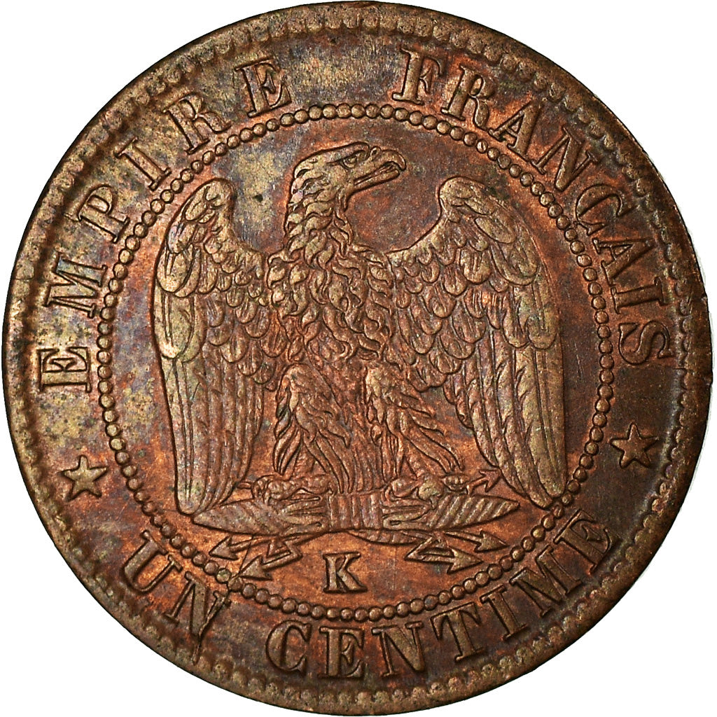 Munten, Frankrijk, Napoleon III, Napoléon III, Centime, 1862, Bordeaux, PR