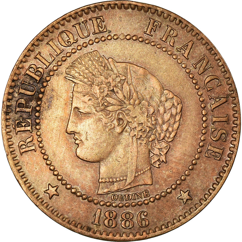 Münze, Frankreich, Cérès, 2 Centimes, 1886, Paris, SS+, Bronze, KM:827.1