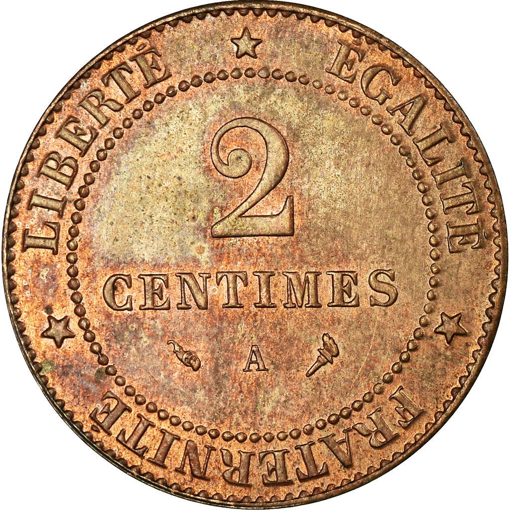 Münze, Frankreich, Cérès, 2 Centimes, 1897, Paris, UNZ, Bronze, KM:827.1