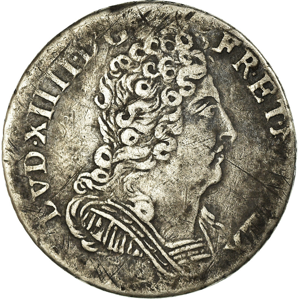 Munten, Frankrijk, Louis XIV, 1/10 Écu aux 3 couronnes, 1/10 Ecu, 1711
