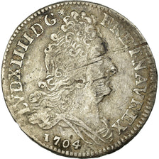 Münze, Frankreich, Louis XIV, 10 Sols aux insignes, 10 Sols-1/8 Ecu, 1704