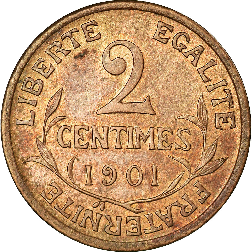 Monnaie, France, Dupuis, 2 Centimes, 1901, Paris, TTB+, Bronze, Gadoury:107