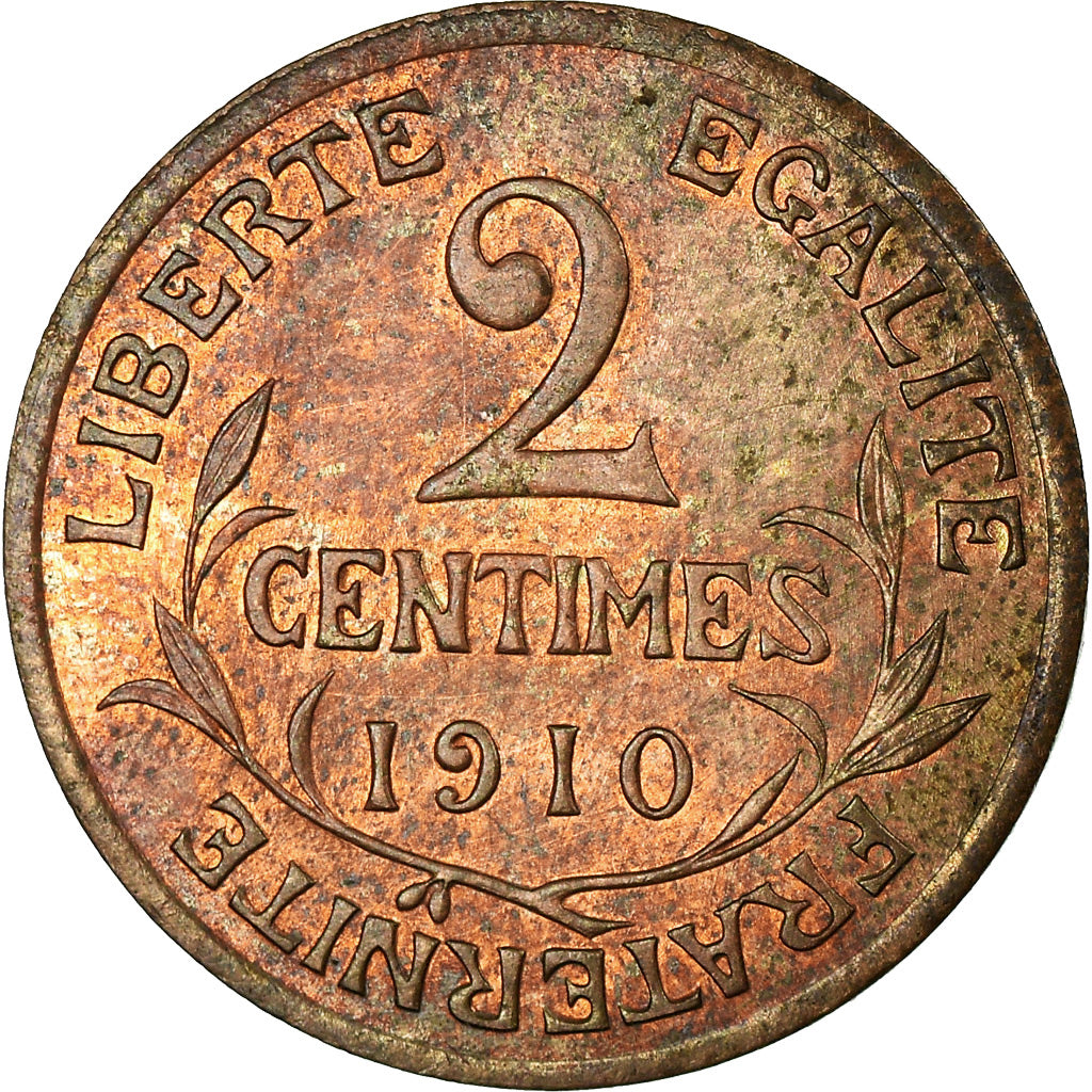 Monnaie, France, Dupuis, 2 Centimes, 1910, Paris, TTB, Bronze, Gadoury:107