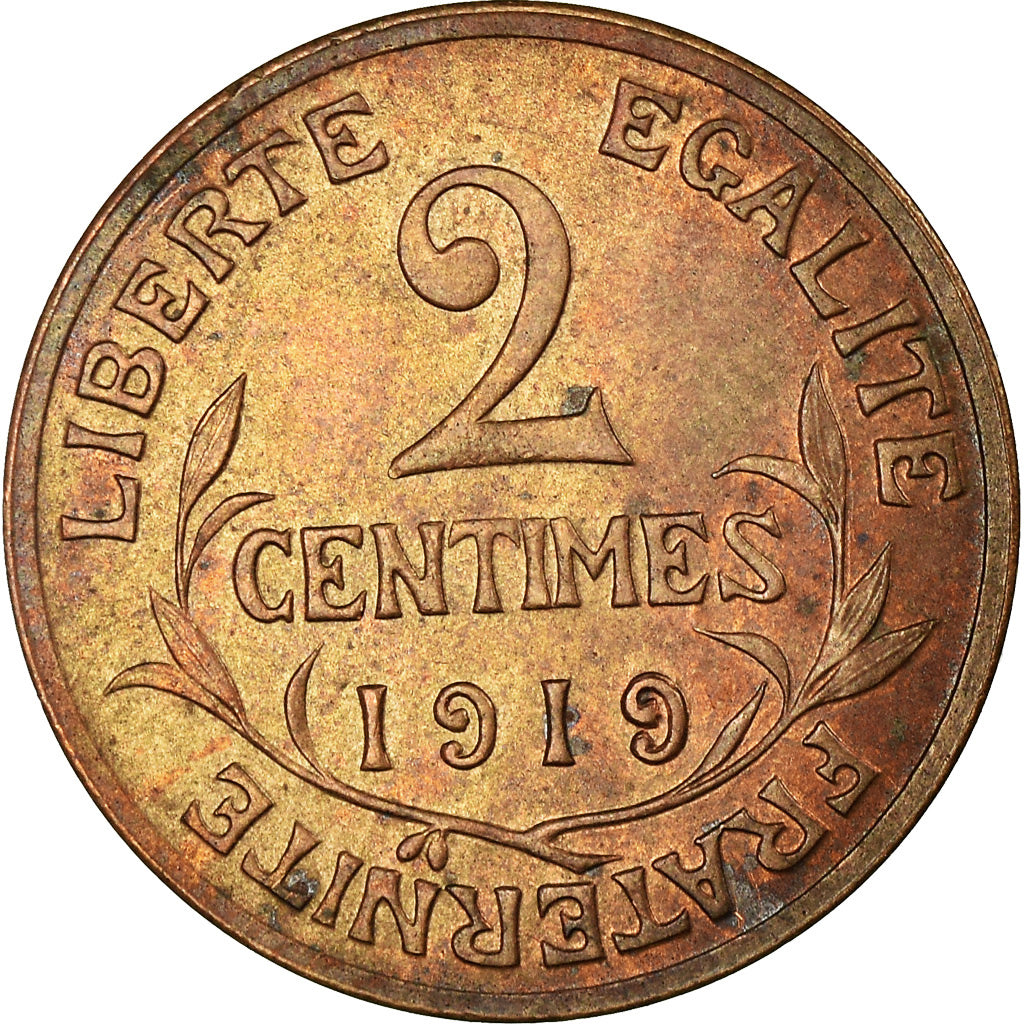 Coin, France, Dupuis, 2 Centimes, 1919, Paris, EF(40-45), Bronze, KM:841