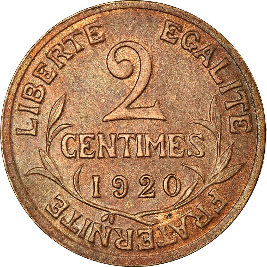 Coin, France, Dupuis, 2 Centimes, 1920, Paris, EF(40-45), Bronze, KM:841