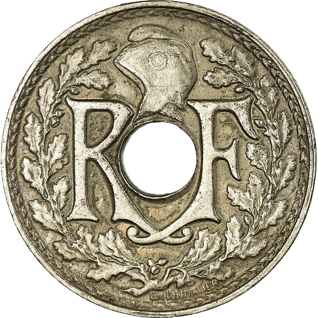 Coin, France, Lindauer, 5 Centimes, 1922, Paris, AU(50-53), Copper-nickel