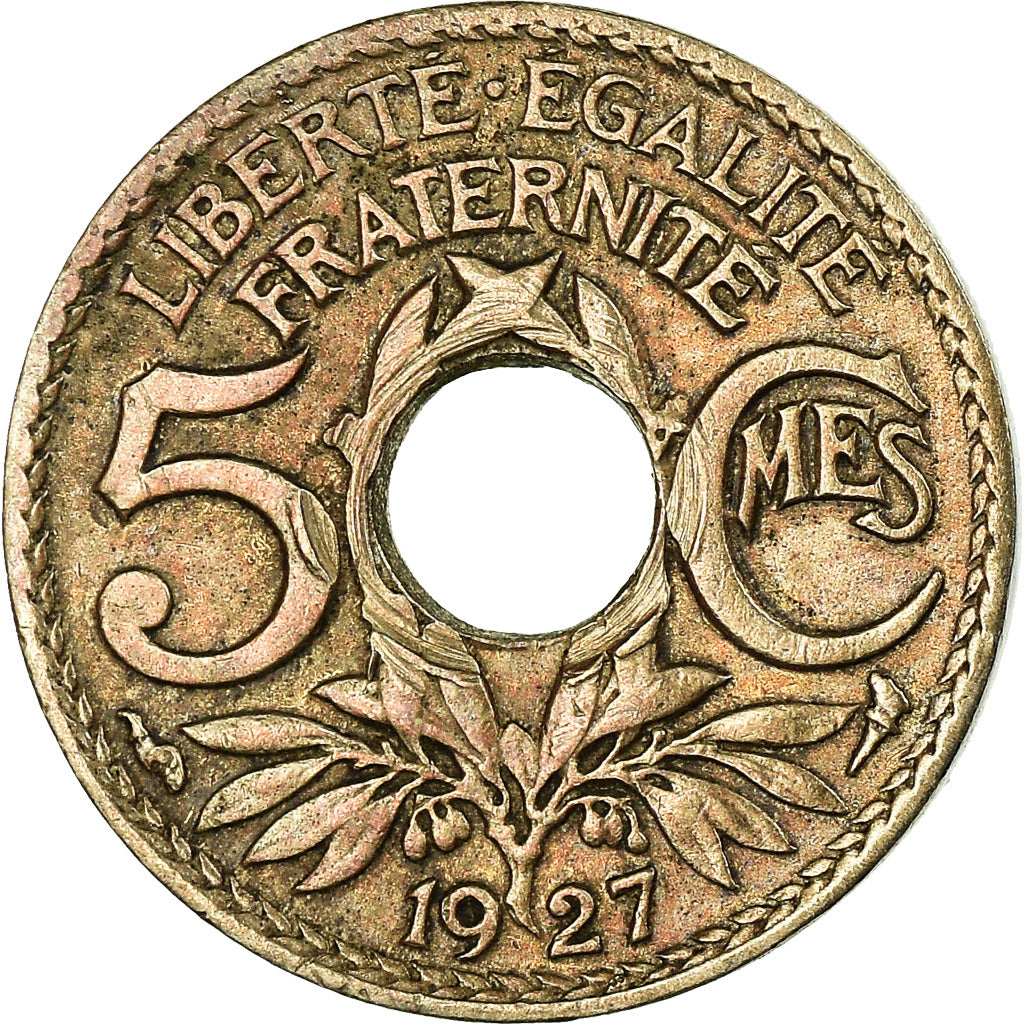 Coin, France, Lindauer, 5 Centimes, 1927, EF(40-45), Copper-nickel, KM:875