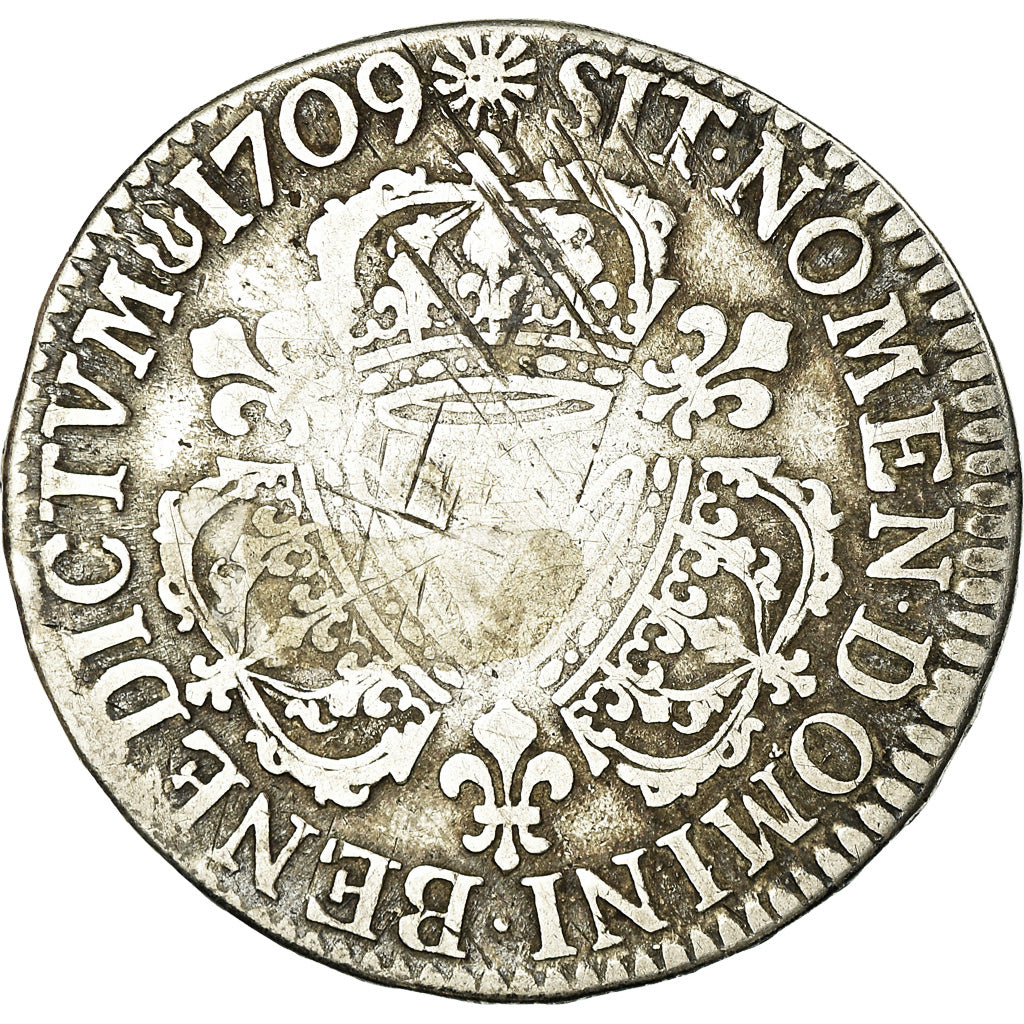 Munten, Frankrijk, Louis XIV, 1/2 Écu aux 3 couronnes, 1/2 ECU, 36 Sols = 6