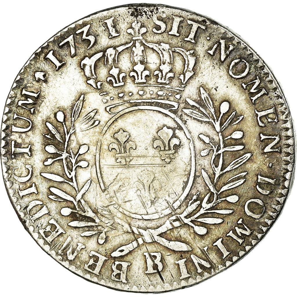 Monnaie, France, Louis XV, 1/2 Écu aux branches d'olivier, 1/2 ECU, 44 Sols
