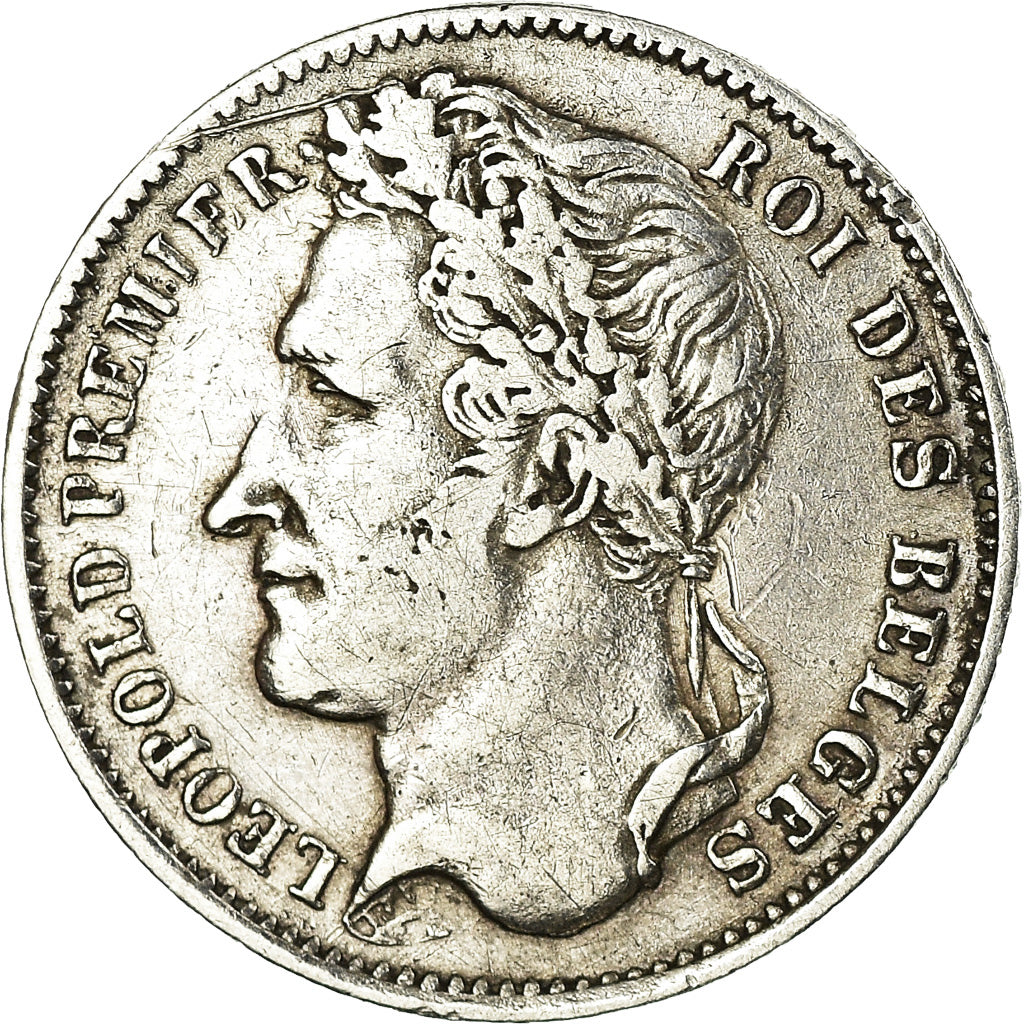 Moneda, Bélgica, Leopold I, 1/4 Franc, 1835, Brussels, MBC, Plata, KM:8