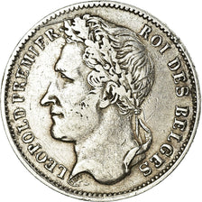Moneta, Belgio, Leopold I, 1/4 Franc, 1835, Brussels, BB, Argento, KM:8