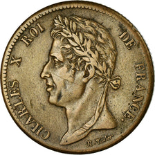Coin, FRENCH COLONIES, Charles X, 5 Centimes, 1828, Paris, EF(40-45), Bronze