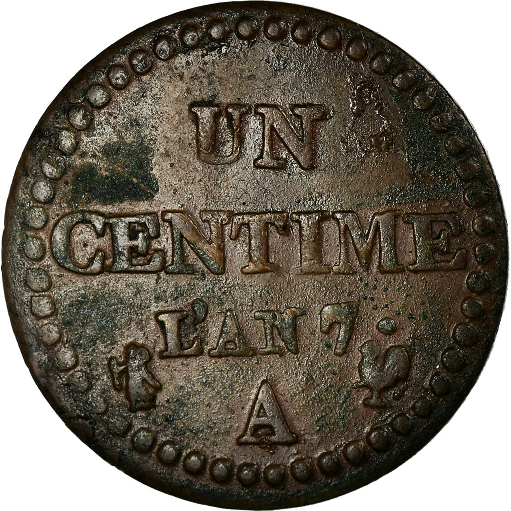 Coin, France, Dupré, Centime, 1798, Paris, EF(40-45), Bronze, KM:646