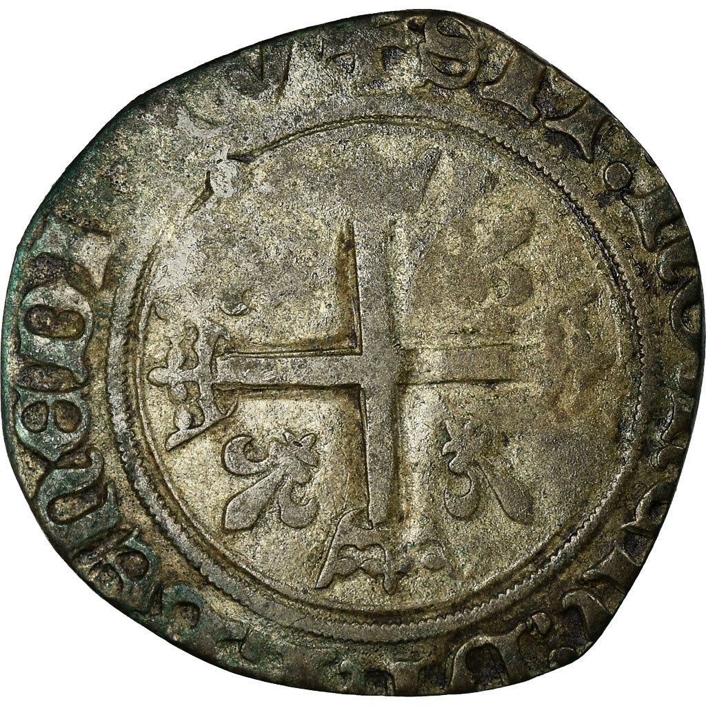 Monnaie, France, Karolus or Dizain, Saint Lô, TB, Billon, Duplessy:593