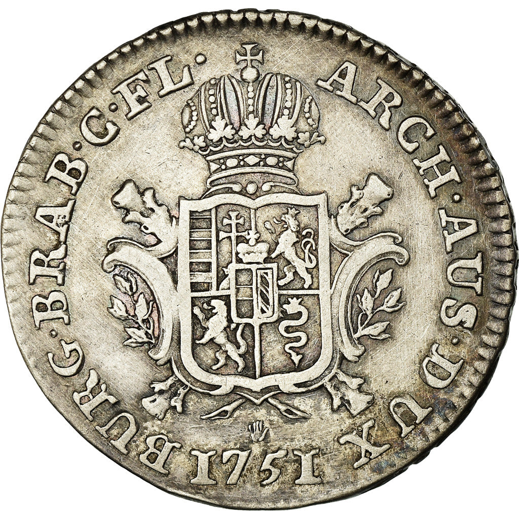 Coin, AUSTRIAN NETHERLANDS, Maria Theresa, 1/2 Ducaton, 1751, Antwerp
