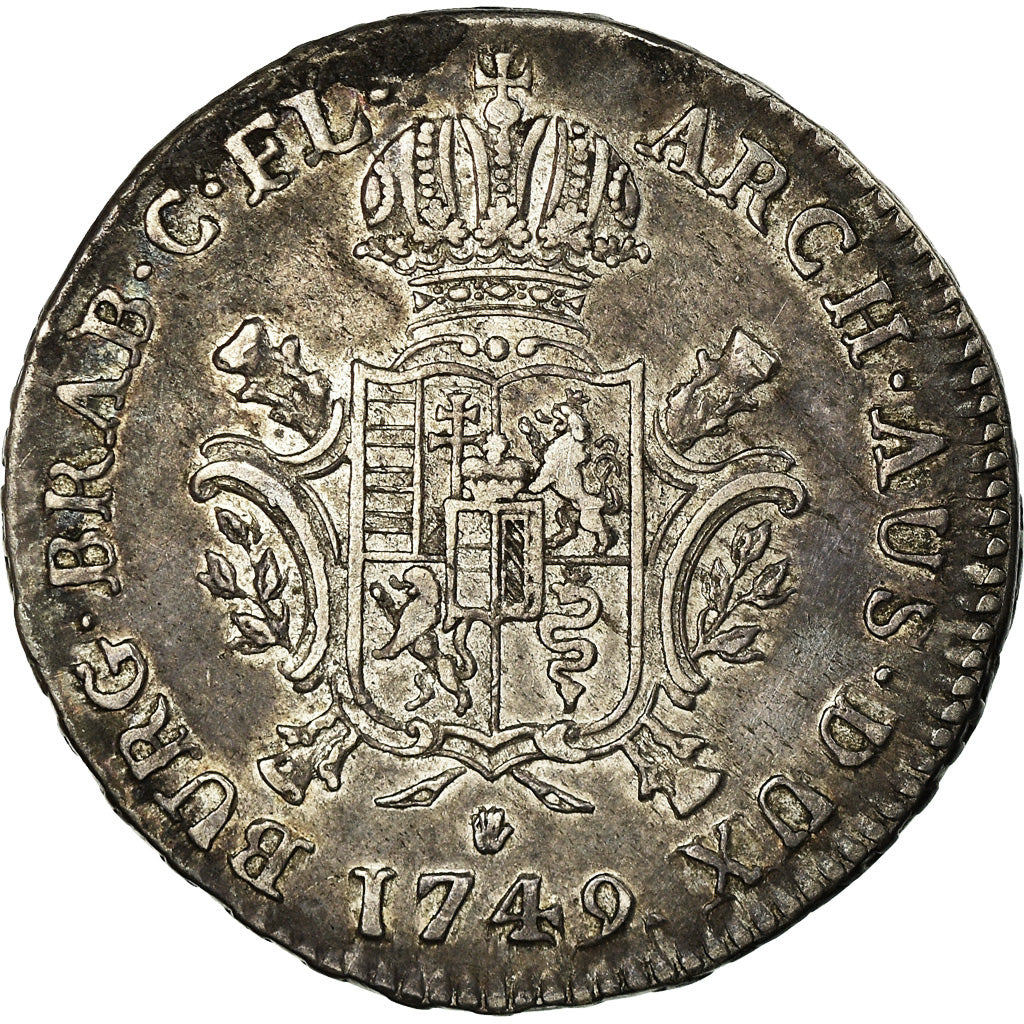 Coin, AUSTRIAN NETHERLANDS, Maria Theresa, 1/2 Ducaton, 1749, Antwerp
