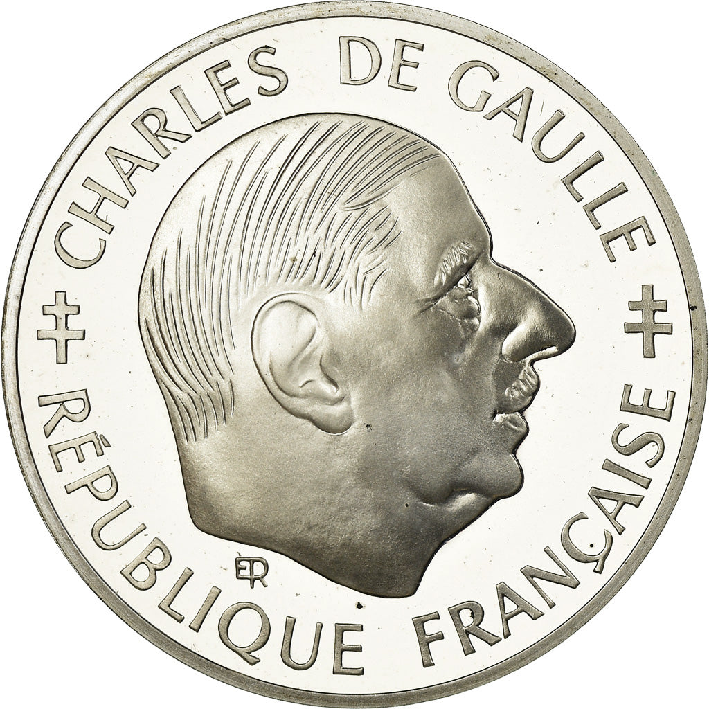 Monnaie, France, Charles de Gaulle, Franc, 1988, Paris, Proof, FDC, Argent