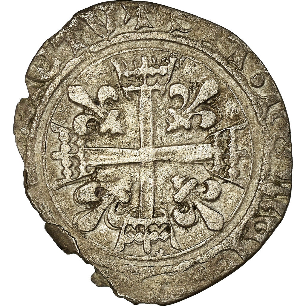 Coin, France, Charles VIII, Karolus or Dizain, Tours, EF(40-45), Billon