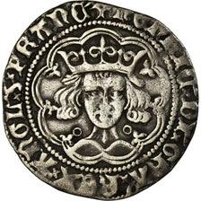 Moeda, França, Henri VI, Gros, 1430-1434, Calais, EF(40-45), Prata