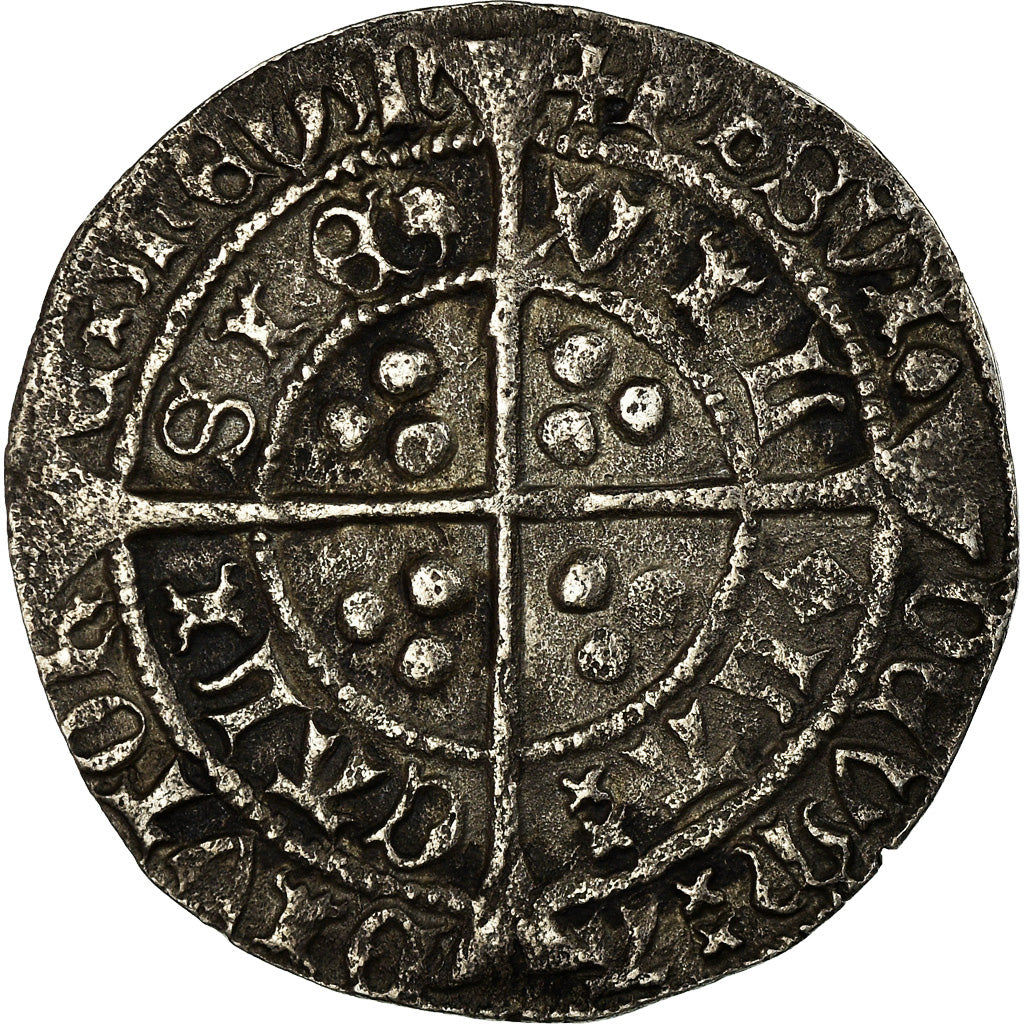 Moneta, Francia, Henri VI, Gros, 1430-1434, Calais, MB+, Argento, Boudeau:1951