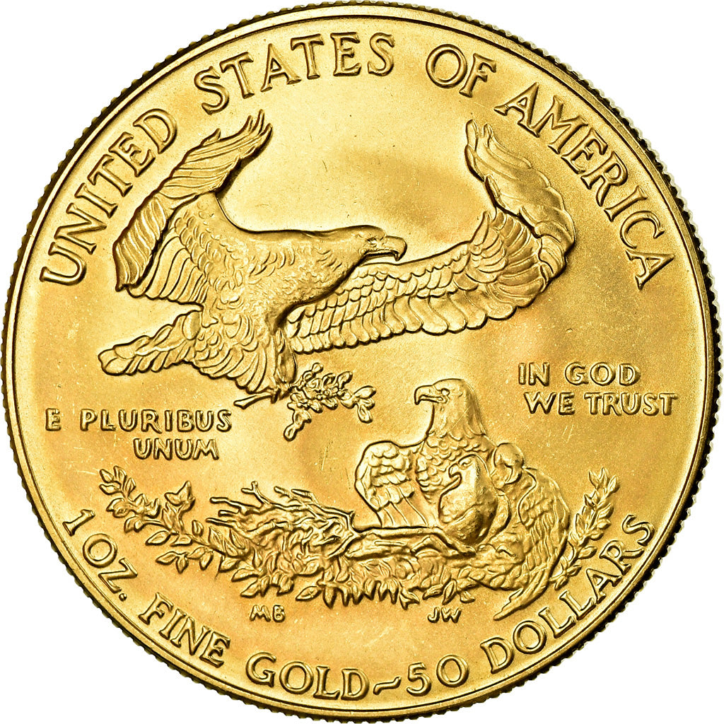 Moneta, Stati Uniti, $50, 1988, U.S. Mint, Philadelphia, SPL-, Oro, KM:219