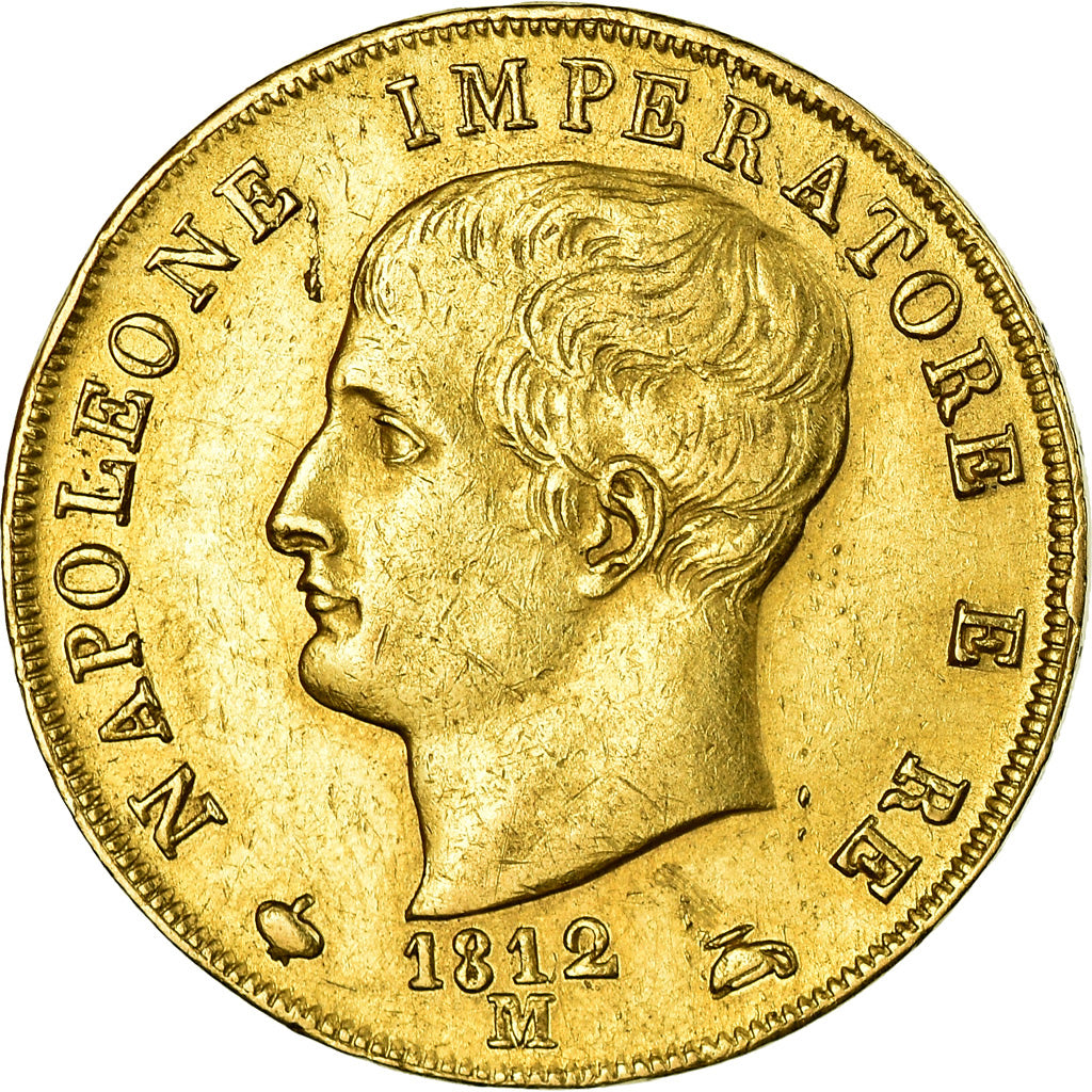 Moneta, STATI ITALIANI, KINGDOM OF NAPOLEON, Napoleon I, 40 Lire, 1812, Milan