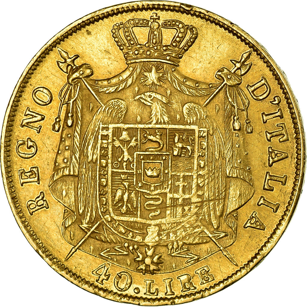 Moneta, STATI ITALIANI, KINGDOM OF NAPOLEON, Napoleon I, 40 Lire, 1812, Milan