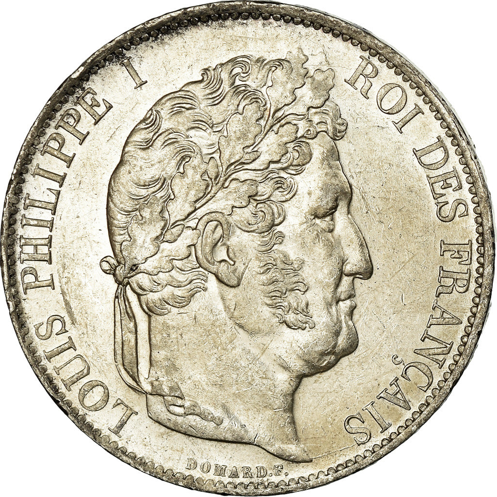 Moneta, Francja, Louis-Philippe, 5 Francs, 1844, Lille, AU(55-58), Srebro