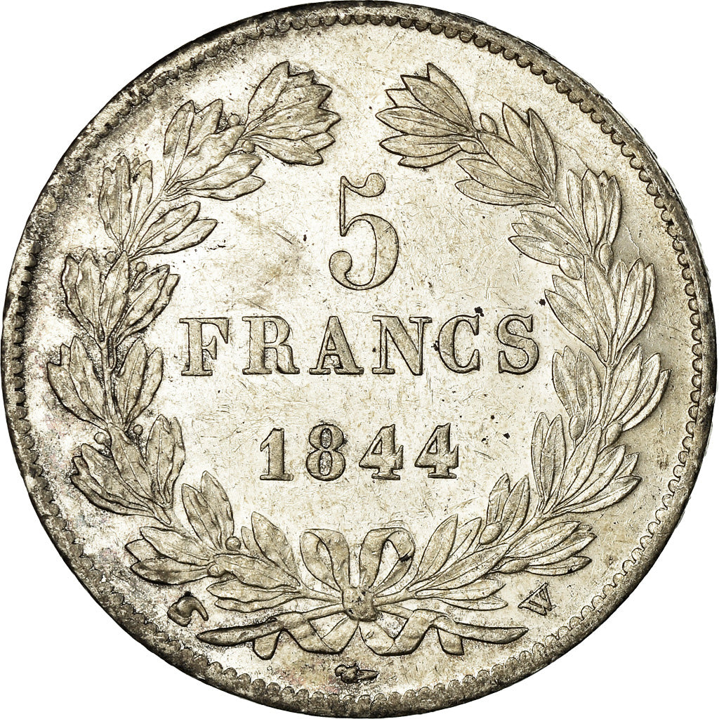 Moneta, Francja, Louis-Philippe, 5 Francs, 1844, Lille, AU(55-58), Srebro