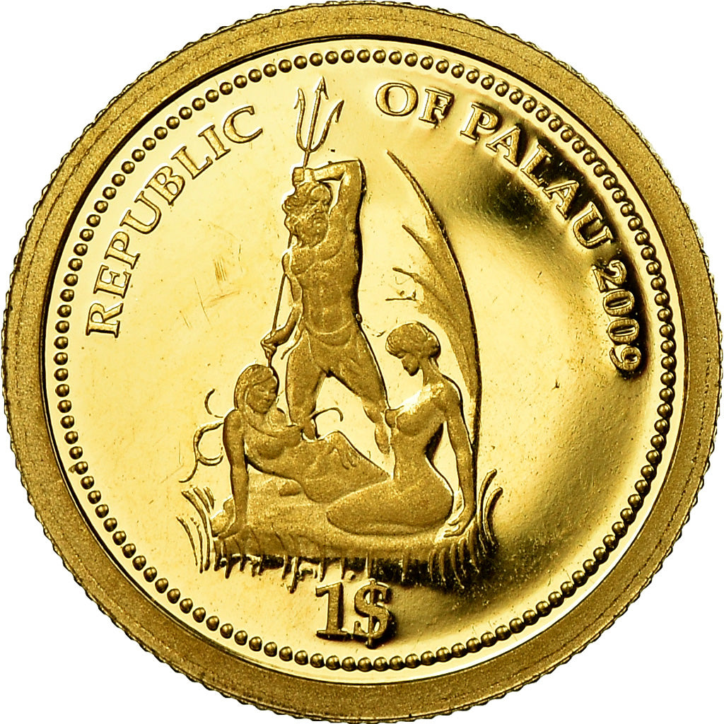 Coin, Palau, Dollar, 2009, CIT, MS(65-70), Gold, KM:234