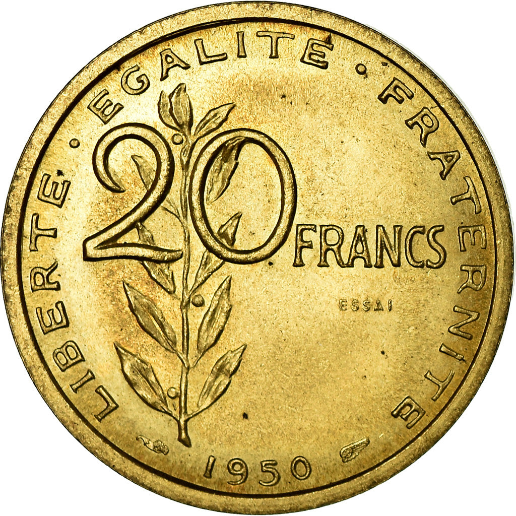 Monnaie, France, Essai de Guzman, 20 Francs, 1950, Paris, SUP+, Cupro-Aluminium