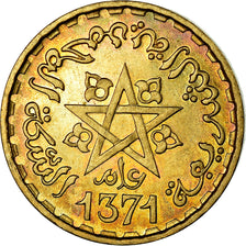 Coin, Morocco, 10 Francs, 1952, Paris, MS(63), Aluminum-Bronze, KM:E41