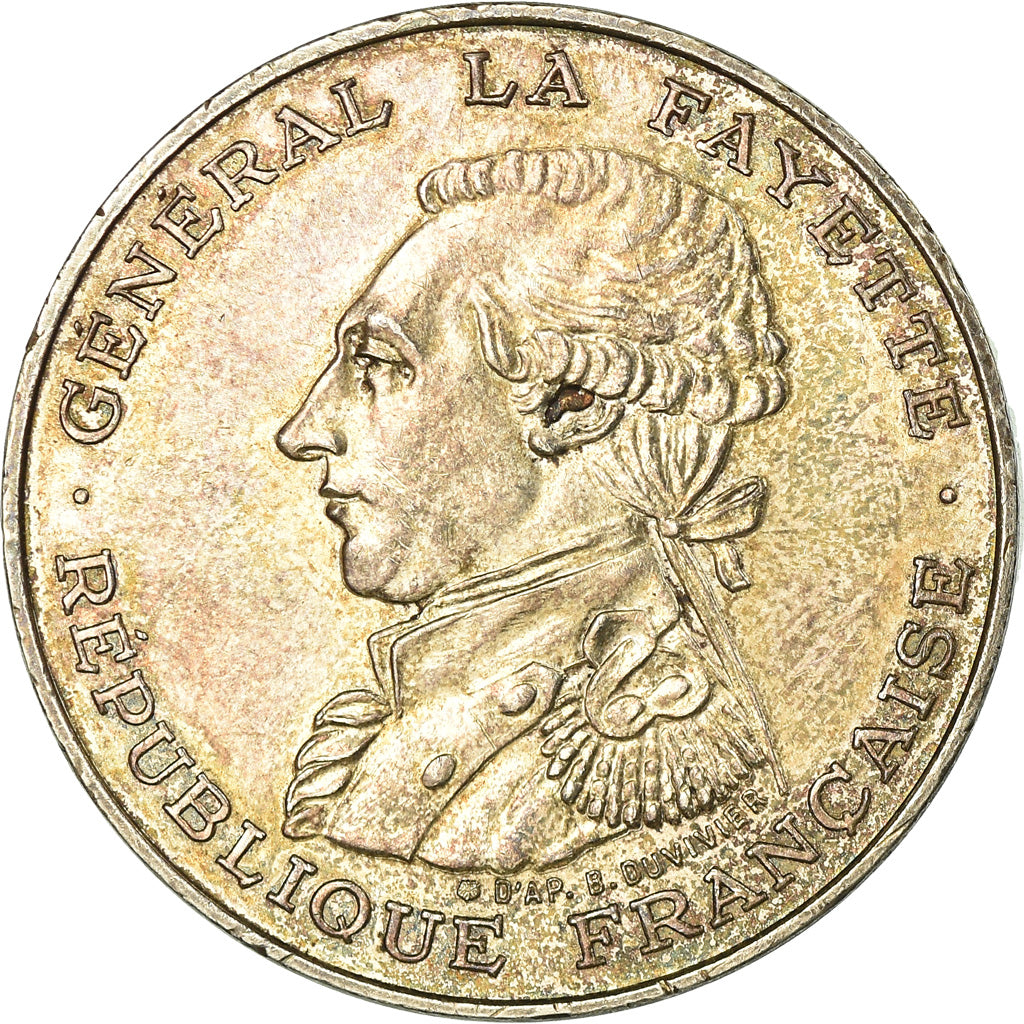 Coin, France, Lafayette, 100 Francs, 1987, EF(40-45), Silver, KM:962