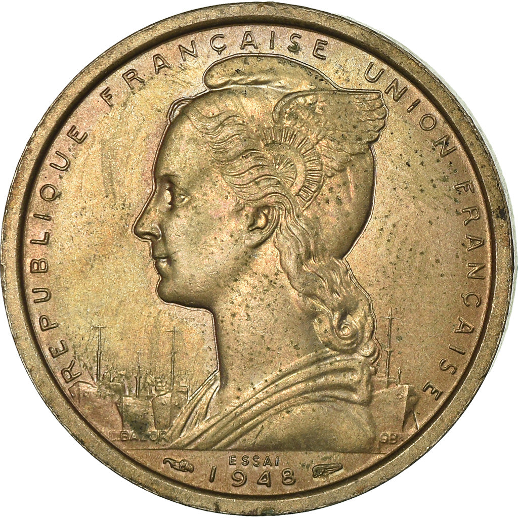 Monnaie, French West Africa, 2 Francs, 1948, Paris, ESSAI, SUP, Copper-nickel
